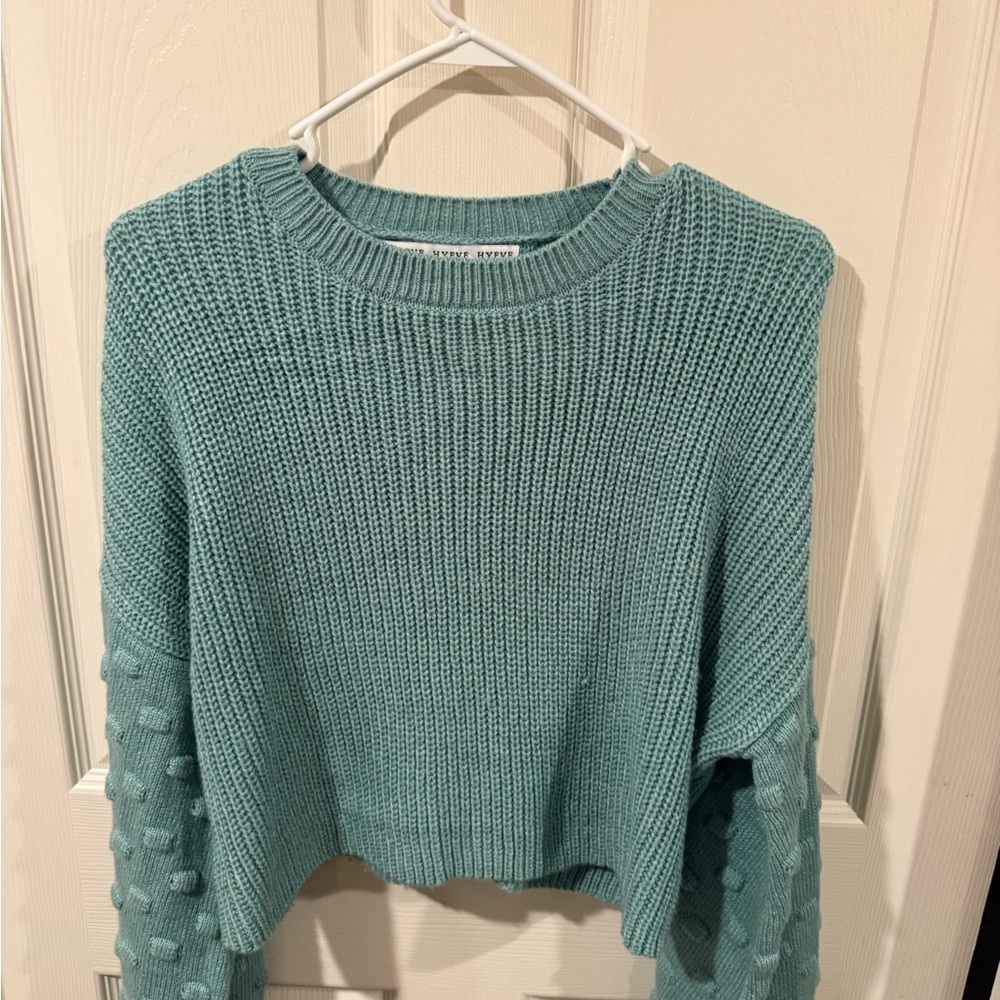 HYFVE Textured Knit Sweater in Teal